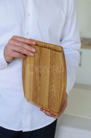 Доска-подставка для подачи сковороды, дуб 26×23 см от мастерской DIVIRO